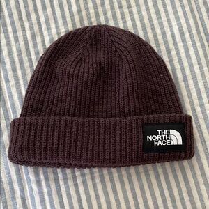 The North Face Brown Ribbed Knit Hat